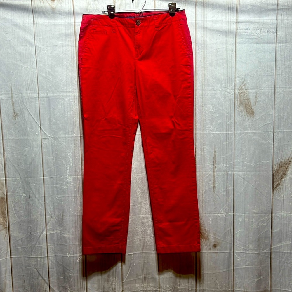 Red khaki pants